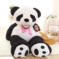 Peluche géante brodée en forme d'ours panda pour enfants, Assurance Commerce, Unisexe, Noir et Blanc, 10 pièces, Coton PP