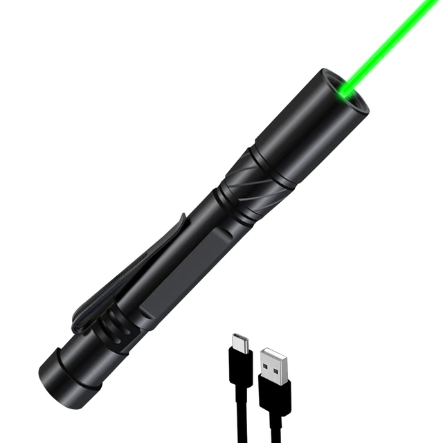 Laser Pointer Green Laser Light Long Range Type-C USB Rechargeable Red Laser Pointer