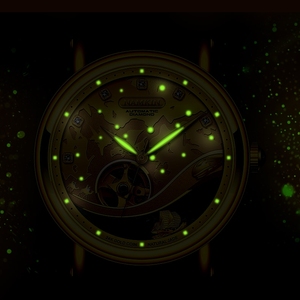 Custom Logo Luxury Leather Strap 41MM Gold 316L Stainless Steel Case Men's Automatic <b>Mechanical</b> <b>Watch</b> Miyota 82S0 Skeleton - Product Image 3