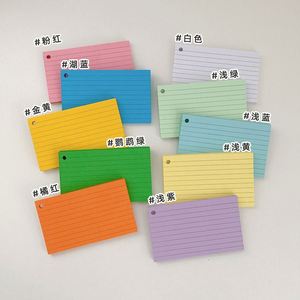 การ์ดอินเด็กซ์ 100 ชิ้น, การ์ดแฟลชสีขนาด 3x5 นิ้วพร้อมห่วง, การ์ดโน้ตแบบมีเส้น, การ์ดเรียนแบบมีเส้น, การ์ดแฟลชการ์ด, การ์ดโน้ตแบบหนา - Product Image 4