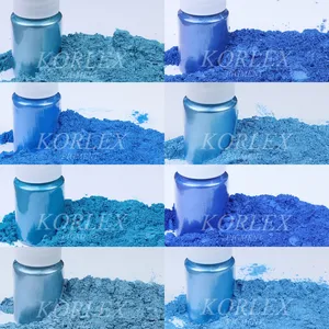 Pigment de perle naturelle de catégorie cosmétique de poudre de mica bleue d'étincelle pour le revêtement d'artisanat de résine