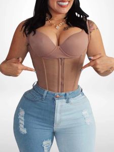 Haken Zandloper Rits Faja Vest Fajas Abdominale Shapewear Dubbele Compressie Taille Trainer Corset Buik Controle Rits Vest - Product Image 5