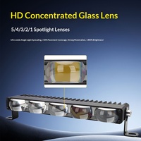 Projecteur LED 12V 7W pour voiture, grille centrale, 3 lentilles, bicolore jaune et blanc, éclairage de travail, modèle phare transfrontalier