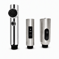 Tête de rechange universelle pour robinet de cuisine à double jet en nickel brossé