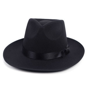 Sombrero panamá de estilo moderno de alta calidad para <span class=keywords><strong>hombre</strong></span> y mujer, sombrero Retro de ala ancha, fieltro de lana, Fedora de Jazz - Product Image 1