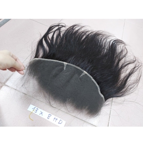 Haute qualité 100% Extensions de cheveux humains vietnamiens fiable brut aligné cuticule HD dentelle 13x8 fermeture couleur noire naturelle - Product Image 1