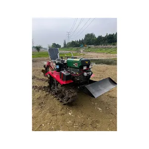 Rotary Plough Plus Digger Sequía y agua Tractor sobre orugas Tractor Maquinaria agrícola Jardín sobre orugas