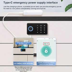 Verrou de sécurité électronique à empreinte digitale pour bureaux, tables de chevet, claviers intelligents, armoires dissimulées, cartes RFID, tiroirs et meubles - Product Image 4