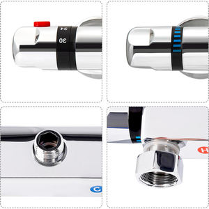 Mezclador de ducha externo termostático Euro a Herramienta de torneado cromado - Product Image 4