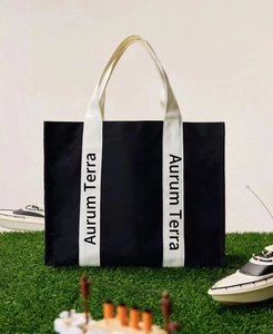 Grand sac fourre-tout en toile de coton épaisse, personnalisable avec logo imprimé, poignée longue en corde, réutilisable, pour usage quotidien, shopping personnalisé - Product Image 4