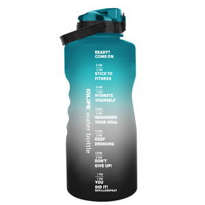 Bouteille d'eau de sport et de camping sans BPA de <span class=keywords><strong>2</strong></span>,<span class=keywords><strong>2</strong></span> L à large ouverture, avec <span class=keywords><strong>shaker</strong></span> intégré, dégradé de couleurs, demi-gallon - Product Image 4