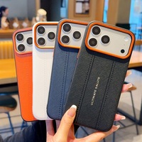 Coque de luxe pour iPhone 17 avec cadre d'appareil photo contrastant pour iPhone 16 Pro, coque de protection anti-choc