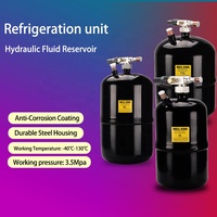 Receptor Vertical de Refrigerante de Acero WELL-COOL de 10L con Válvula de Cierre Rotatoria de 35 Bar, Repuesto de Refrigeración de Alta Presión