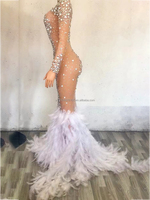 Combinaison à paillettes à manches longues pour femmes, Costume de danse, justaucorps, chanteur, discothèque, Bar, spectacle
