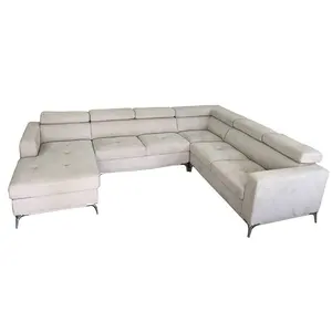 Modern luxury rice white fabric sofa set furniture living room sofa