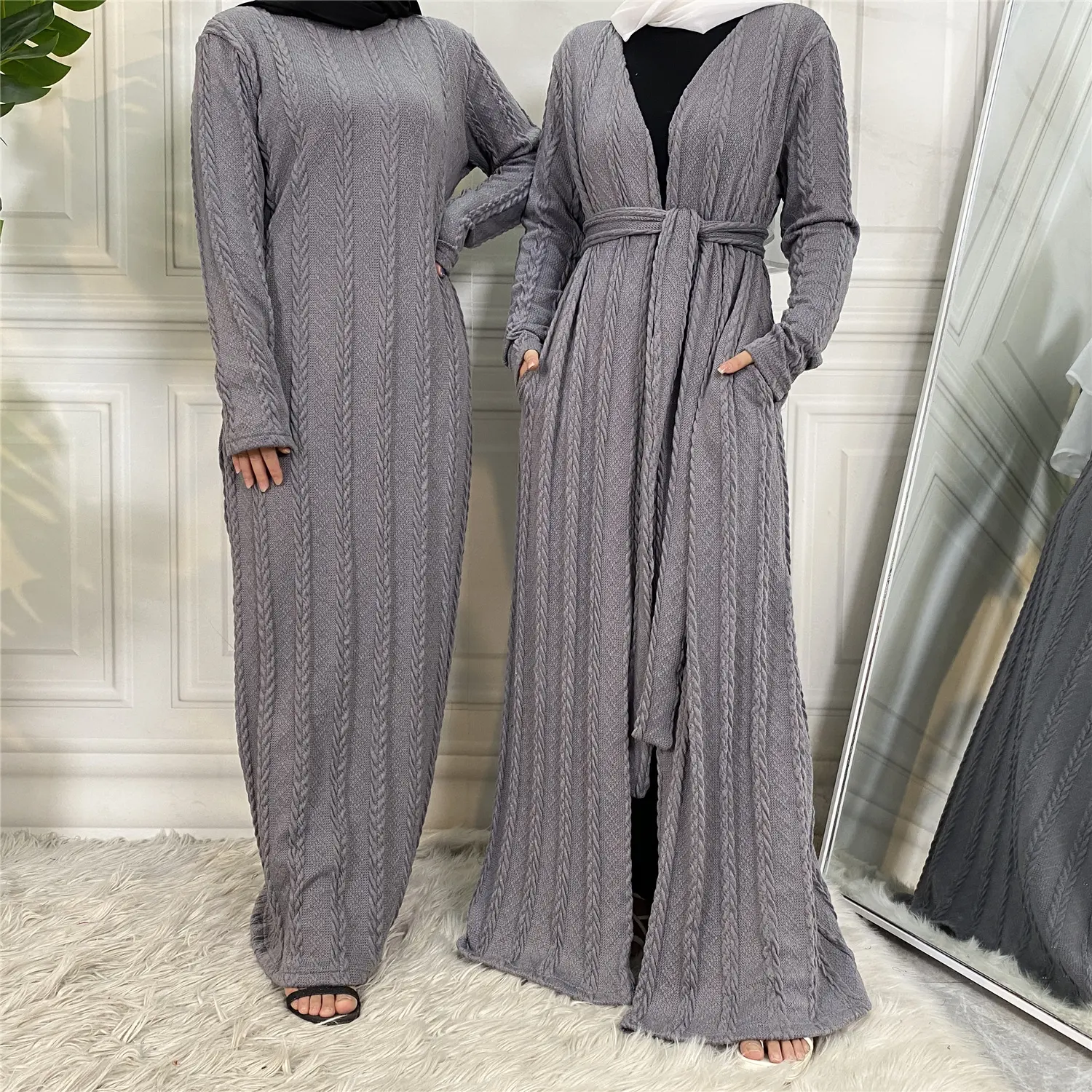 Baju Dalaman Sweater 6 Warna Baju Muslim Musim Dingin Baju Islami Baju Musim Gugur Baju Abaya Dress