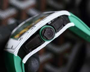 Nouvelle montre mécanique sportive de haute qualité à tourbillon haut de gamme avec bracelet vert, très vendue - Product Image 4