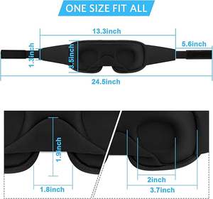 Masque de sommeil 3D avec coupelles oculaires profondes, échantillonnage personnalisé en 5 jours, sans pression sur les cils, pour voyage et usage nocturne - Product Image 3