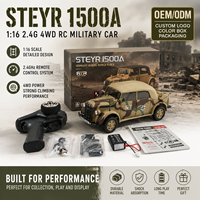 Hengguan CoolBank HG4-51 Voiture RC Militaire de Commandement à l'Échelle 1:18 2.4G avec Effets de Fumée, Lumière et Son, Télécommande, Chargeur Métallique Expert