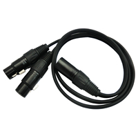 Câble Y de 12 pouces, câble répartiteur, câble de retour, câble audio pour table de mixage DMX, XLR 3 broches femelle vers double XLR 3 broches mâle