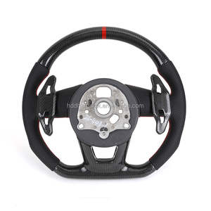 Volante RS de fibra de carbono forjado de cuero Volant mejorado para <span class=keywords><strong>Audi</strong></span> A3 A4 A5 A6 A7 C6 C7 C8 S5 S6 B7 B8 B9 RS3 RS5 RS6 Q5 Q7 - Product Image 2