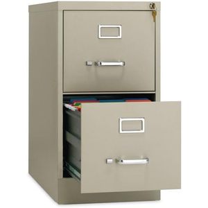 Alera Putty Two-<b>Drawer</b> Economy Vertical <b>File</b> Letter-Size 15 X 26.5 X 28.37 Metal <b>Drawers</b> - Product Image 2