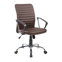 Chaise de bureau en PU à hauteur réglable avec accoudoirs pour ordinateur, vente en gros