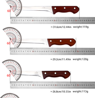 Couteau à désosser personnalisable en acier inoxydable damas de 7 pouces, manche en bois fait à la main 4cr15mov