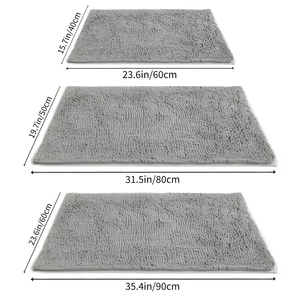 Son derece emici mikrofiber kapı paspasları <span class=keywords><strong>Pet</strong></span> kilim kaymaz kalın yıkanabilir alanlar yumuşak şönil banyo paspasları çizgili naylon yapılmış - Product Image 1