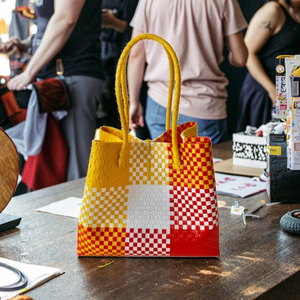 Premium Eco-Friendly Recycled Plastic <b>Handbags</b> for Women Unique Weaving Design Wholesale for Adults Apparel - Product Image 2