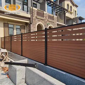 Panneaux de clôture composites de jardin de haute qualité 45mm bois plastique clôture composite de 1 mètre de haut pour la vie privée