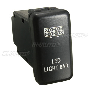 สวิตช์กดแบบ LED สีเขียว 12V สำหรับเปลี่ยนทดแทนอะไหล่แท้ของโตโยต้า แลนด์ครุยเซอร์ ไฮลักซ์ ปราโด 120 ซีรีส์ ปี 2003-2009 ไฟ LED บาร์ ไฟขับขี่ - Product Image 4