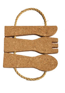 Support à casseroles élégant <span class=keywords><strong>2023</strong></span> en liège et corde de jute pour la maison, le bar, la cuisine, le restaurant, le café, les fournitures de mariage - Product Image 2