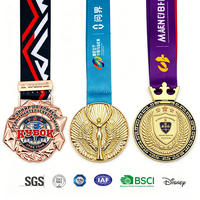Professionele op maat gemaakte gouden powerlifting-medailles van metaal, draaibare sportwedstrijdprijzen, prijzen van zinklegering, draaiende medaille