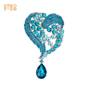 Pha Lê Màu Xanh Lá Cây Bốn Lá Cỏ Ba Lá Trâm Với Thạch Phụ Nữ Của Hợp Kim Ve Áo Pins Cho Quà Tặng Bên Đám Cưới - Product Image 6