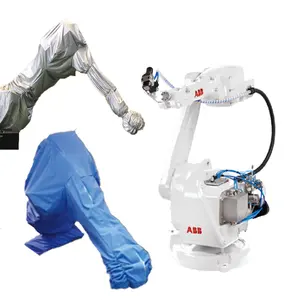 wall car painting robot spray painting ABB IRB52 6 axis cnc robot arm with robot cover and spray gun