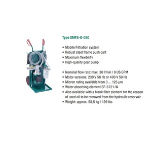 ไส้กรองน้ำมัน Stauff Filtration รุ่น SMFS U 060 SMFS U 110 จากเยอรมนี สำหรับใช้ในอุตสาหกรรม - Product Image 3