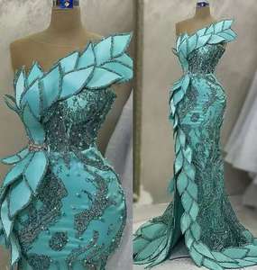 <span class=keywords><strong>Vestido</strong></span> de fiesta Aso Ebi estilo sirena con <span class=keywords><strong>lentejuelas</strong></span>, encaje y cristales para noche, fiesta formal, segunda recepción, cumpleaños o compromiso - Product Image 2