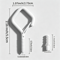 Crochets de suspension métriques M4 en acier inoxydable zingué de 2,16 pouces avec boucle de sécurité, résistants aux intempéries, robustes, noirs, 20 pièces