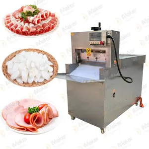 Máquina de corte de carne de vaca de alto rendimiento, rebanador de carne congelada, máquina de copos de cerdo congelados, precio de fábrica