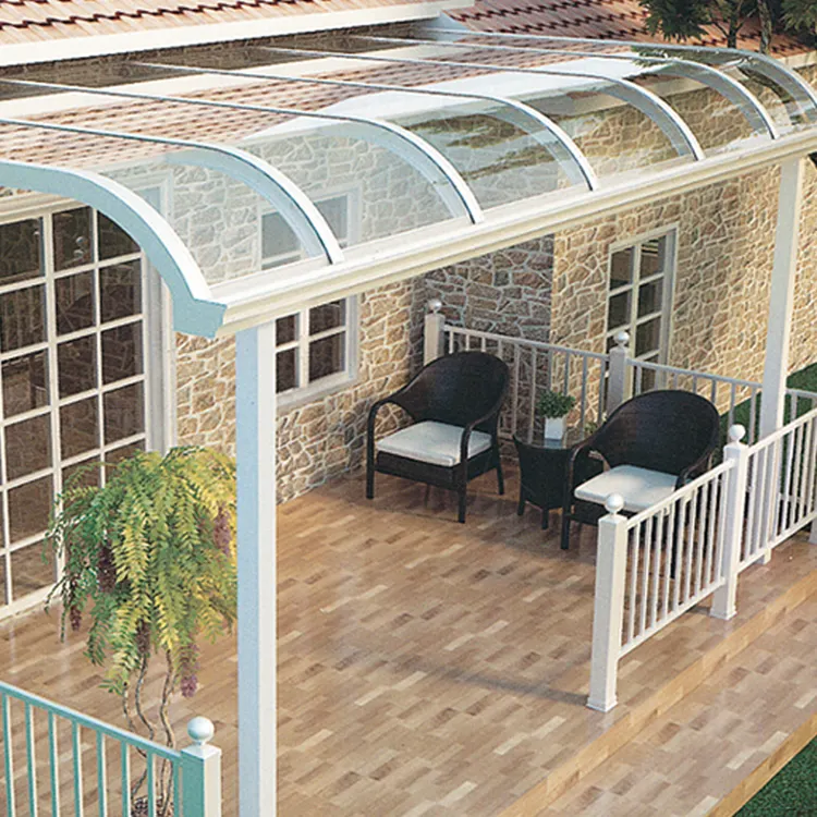 Auvent canopée d'extérieur, couverture de fenêtre, pare-soleil, en aluminium, étanche, en Polycarbonate