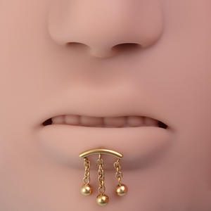 حلق أذن من الفولاذ المقاوم للصدأ 16G مع سلسلة شراشيب متدلية، مجوهرات ثقب الجسم للحلق والغضروف والشفاه، هدية - Product Image 6