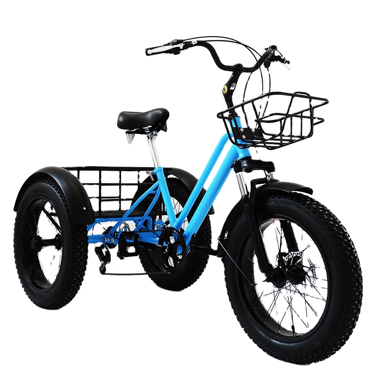 Russe chaud 20 "gros pneu grande roue neige adulte pédale tricycle à vendre 3 roues vélo adulte gros pneu tricycle tout-terrain tricycle