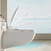 FEIDU Toilettes Intelligentes Murales Modernes avec Chasse d'Eau Automatique et Bidet Électronique