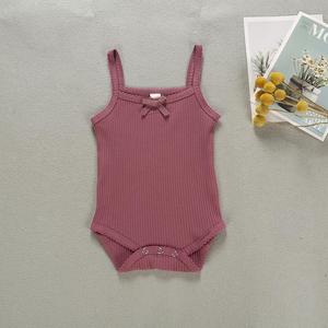 ชุดรอมเปอร์เด็กทารกปี 2022 สีพื้น ผ้าถักขอบลูกไม้ สำหรับฤดูใบไม้ผลิและฤดูใบไม้ร่วง - Product Image 5