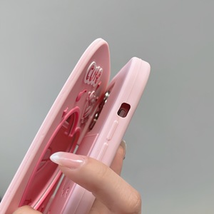 Coque de téléphone pour smartphone 12 Pro 13 14 15 16, en TPU souple, résistante aux chutes, électro-plaquée, rose <span class=keywords><strong>bébé</strong></span>, avec miroir - Product Image 5