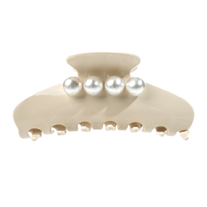 여성용 클래식 럭셔리 대형 상어 플레이트 헤어 클립 가벼운 아세테이트 소재 강화 빈저 스타일링 도구 진주 헤어밴드 - Product Image 6