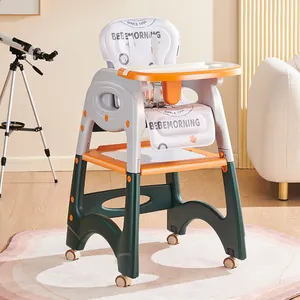 2024 Baby Furniture Wholesale Mutil Function Children Playing Study Table Chair Baby Feeing High Chair