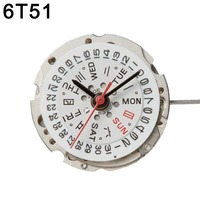 Mouvement Miyota 6T51, petit mouvement mécanique automatique, original blanc ou or avec affichage de la semaine, outil et pièce pour montre-bracelet