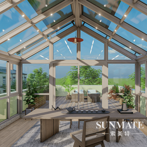 Véranda intelligente moderne en alliage d'aluminium <span class=keywords><strong>pour</strong></span> <span class=keywords><strong>serre</strong></span> personnalisée Triple verre trempé feuilleté <span class=keywords><strong>pour</strong></span> villa <span class=keywords><strong>Balcon</strong></span> Patio <span class=keywords><strong>Terrasse</strong></span> - Product Image 1